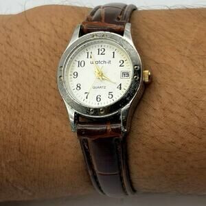 Silver & Brown Watch It